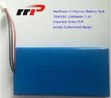 Lithium-Polymer-Batterie-hohe Kapazität 7.4V 12000mAh 7580150 ultra dünne