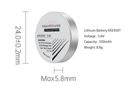 ER2450 Li-SCOI2-Batterie TPMS-Batterie ER2450T 3.6V 500mAh Lithium-Knopfzelle