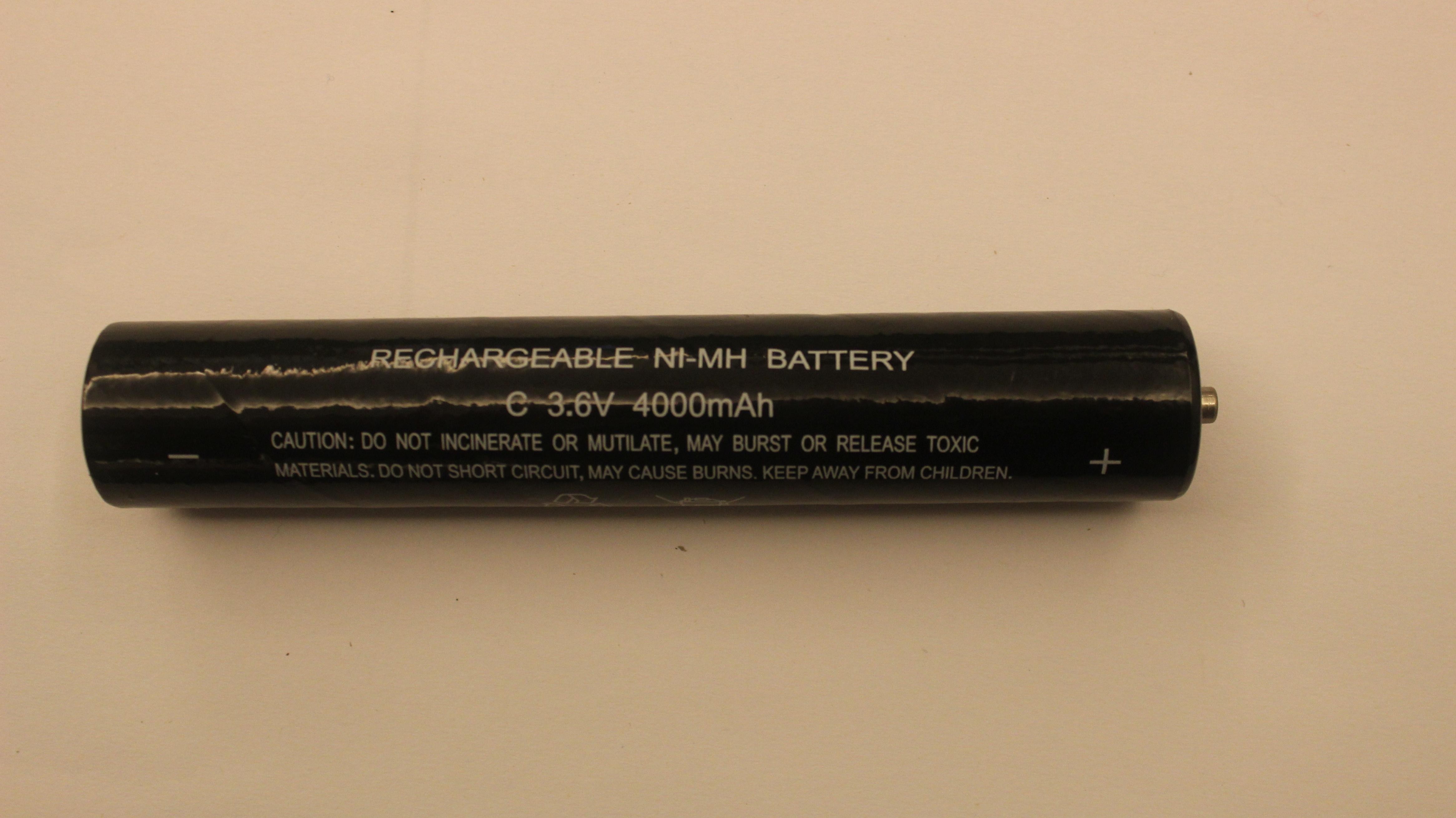 Wieder aufladbare Taschenlaenbatterie NiMH 3.6V C4000mAh für kaierende Laterne