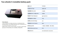 Lithium-Ion Rechargeable Batteries Automobiles 18650 72V 30Ah Zelle
